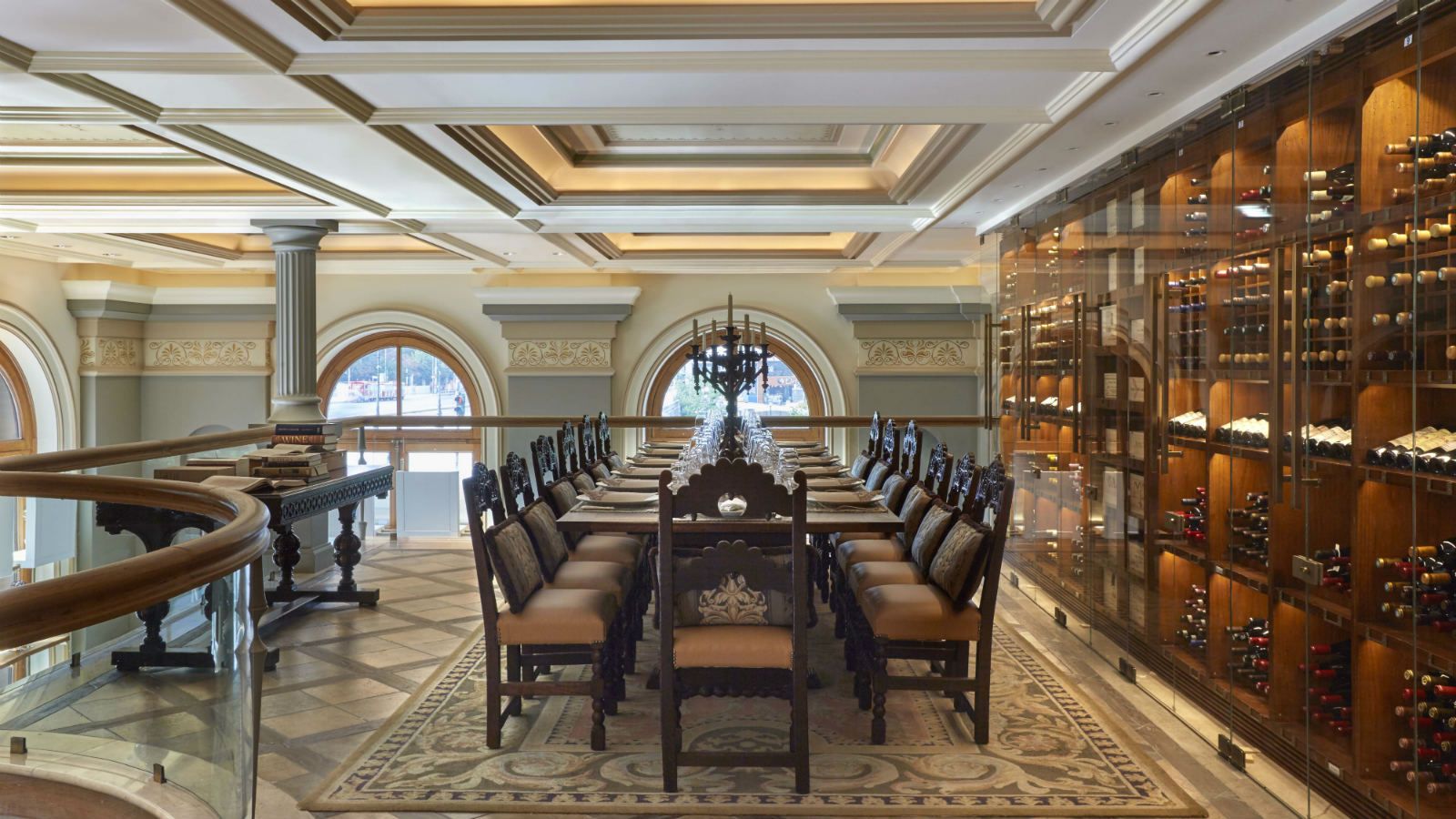 Wine Library for private wine tastings and food pairings at the GB Corner Gifts and Flavors concept store of Hotel Grande Bretagne Athens